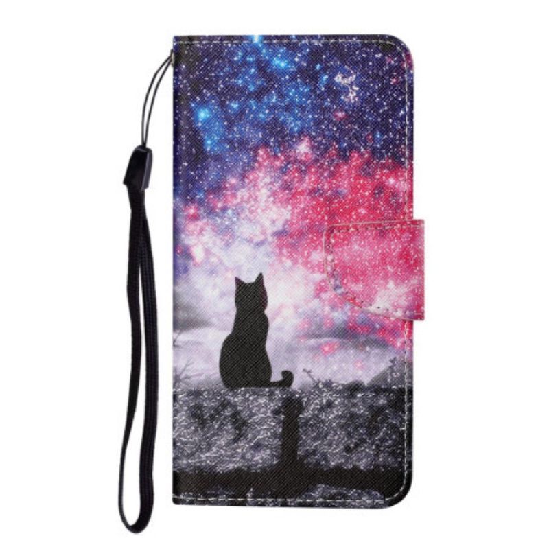 Κάλυμμα Samsung Galaxy A54 5G με κορδονι Starry Thong Cat